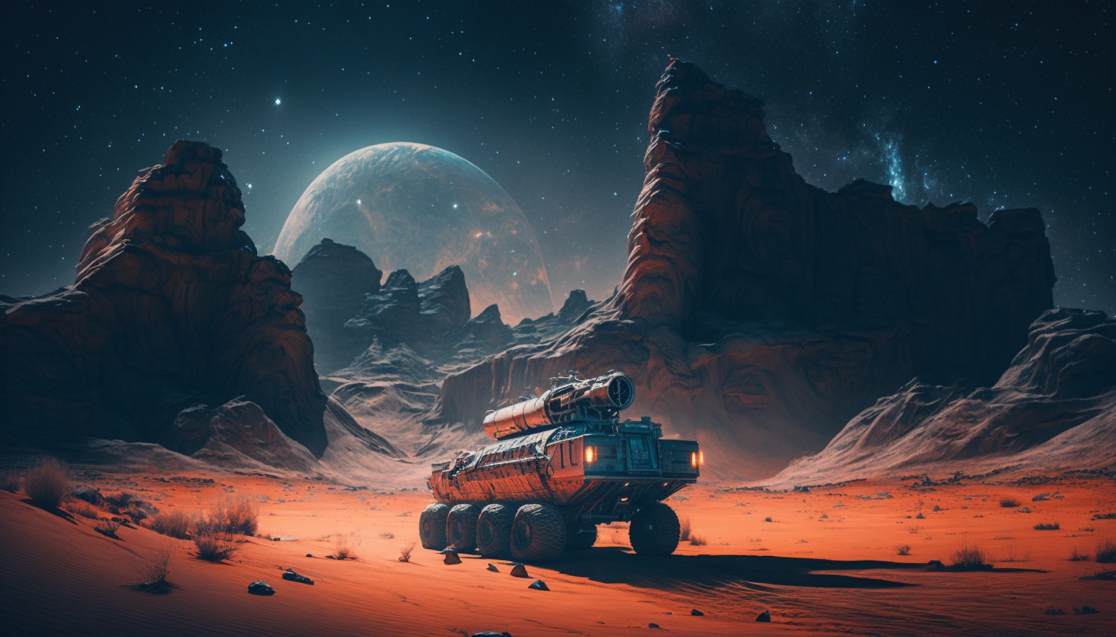 midjourney ai art prompt sci fi mars